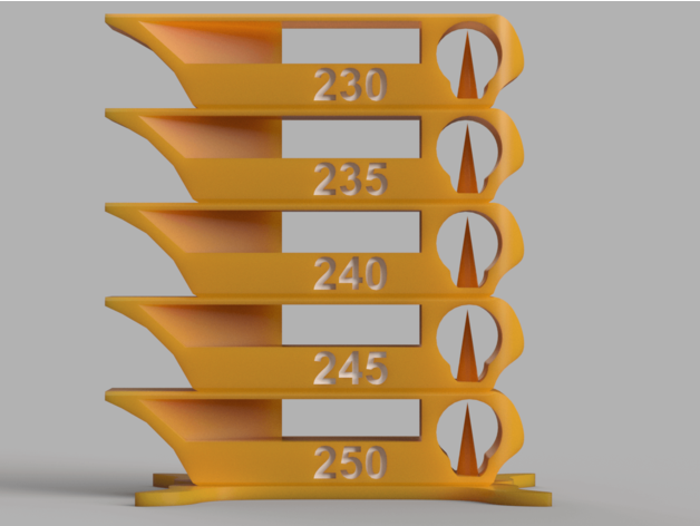 temperature tower 230-250 test print 3D print model - Mito3D