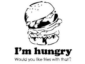 hamburger stencil annuncio pubblicitario pubblicità cibo Hamburger 3d print model - Mito3D