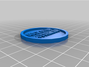 chupar botão ouro moeda engraçado 3d print model - Mito3D