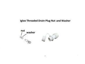 igloo cooler threaded plug nut washer 3d print model - Mito3D
