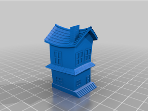 warped house haunted wacky 3d print model - Mito3D