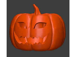 jack-o-lantern halloween pumpkin 3d print model - Mito3D