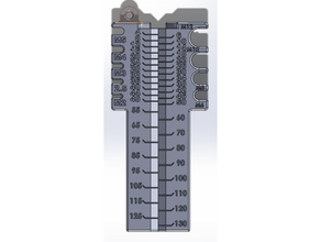 metric screw measuring device - m2- m12 3d print model - Mito3D