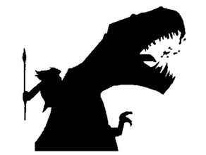 primal stencil adult swim caveman dinosaur fang genndy tartakovsky spear trex 3d print model - Mito3D