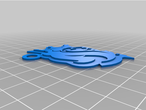 lion keychain medal 3d print model - Mito3D