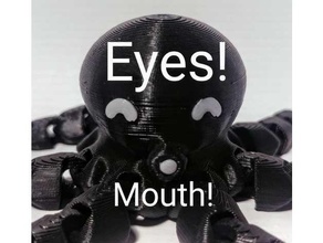 eyes mouth cute mini octopus eye fish toy toys 3d print model - Mito3D