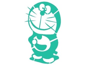 Doraemon pochoir 3d print model - Mito3D