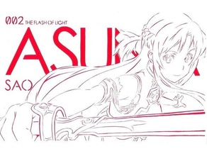 sao asuna plantilla 2 anime arte espada línea Arte 3d print model - Mito3D