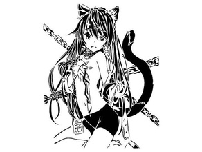 rem galleu stencil anime cat catgirl demi human isekai maou rem rem galleu