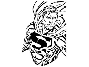 Superman pochoir 4 extraterrestre Clark Kent dc bandes dessinées illégal extraterrestres injustice Justice ligue kryptonien métropole Smallville logo super homme 3d print model - Mito3D