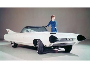 cadillac ciclón concepto 1959 1955 1956 1957 1958 1960 1961 1962 50s 60s americano coche vehiculo general motores motorama Estados Unidos 3d print model - Mito3D