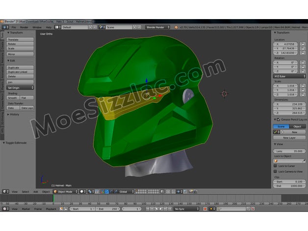 halo 5 - scout helmet 3D print model - Mito3D