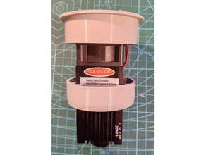 mpcnc 40mm laser 65mm holder adapter 3d print model - Mito3D