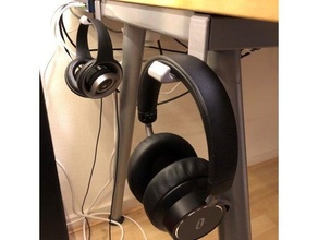 Ikea galant casque musique crochet 3 tailles bureau organisateur écouteurs cintre titulaire soutien supporter 3d print model - Mito3D