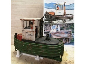 haggy boom boat boot dozer rc tugboat schlepper 3d print model - Mito3D