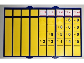 stellenwerttafel braille place charts chart math 3d print model - Mito3D