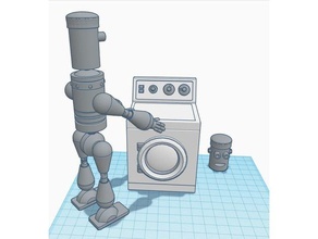 robot pollo jorobado 3d print model - Mito3D