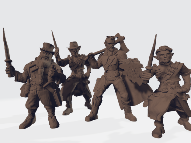 zanaatkâr Ayarlamak 28mm dnd Zindanlar ejderhalar cüce elf genasi yarım buçukluk insan minyatür rpg değiştiren 3D print model - Mito3D