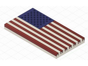 Amerikan bayrak Amerika 3d print model - Mito3D