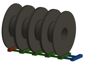 modular filamento prateleira suporte carretel perfil minimalista monte porta bobinas 3d print model - Mito3D