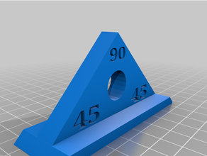 Equerre param bastão oficina 45 paramétrico quadrado Querre grau 90 graus mão Ferramentas 3d print model - Mito3D