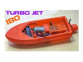 jet boat mini motor 180 body v2 rc boats jets turbo tb3d 550 775 brush water turbojet turbojet550 turbowater 3d print model - Mito3D