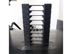 ender 3 pla temp tower bltouch + brim heattest heattower test temperature 3d print model - Mito3D