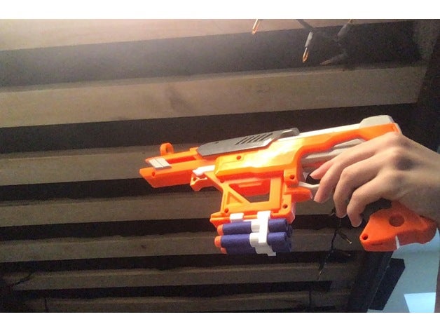 nerf 4 Kugel Halter Unterstützung Schiene Anhang 3D print model - Mito3D