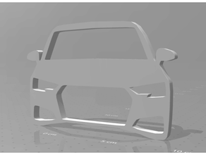audi car keychain silhouette 3d print model - Mito3D