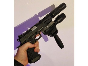 novritsch ssp-1 tactical lamp holder picatinny pistol ssp1 3d print model - Mito3D
