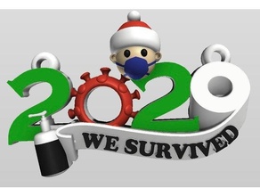 2020 Natal enfeite covid 19 covid19 decoração engraçado 3d print model - Mito3D
