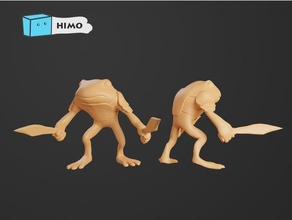 rana bullywug pugnale frogfolk grung girino 3d print model - Mito3D