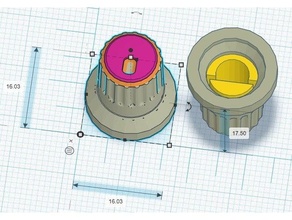 volume botão padrão codificador botões potenciômetro 3d print model - Mito3D