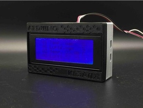 simple arduino i2c lcd display snap cover case 3d print model - Mito3D