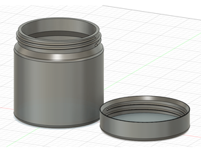 Gewinde Krug Deckel Container Faden 3d print model - Mito3D