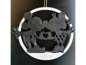 disney Navidad ornamento Mickey minnie decoración ratón árbol adornos 3d print model - Mito3D