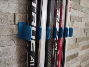 hockey stick wall mount x6 support mural 6 crosses household rack storage 3d print model - Mito3D