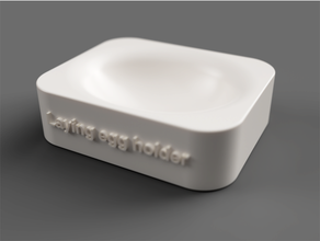 pose Oeuf titulaire soutien 3d imprimable horizontal cuisine assiette espace rangement 3d print model - Mito3D