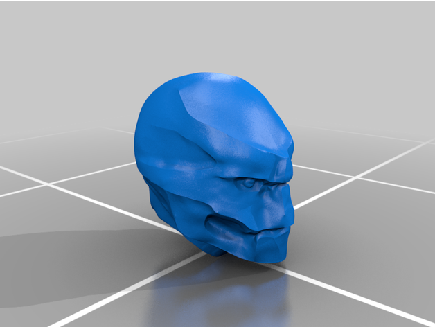 warforged head robot 3D print model - Mito3D