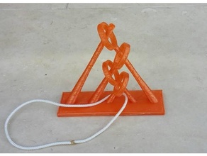 topology puzzle 3 levels rope string 3d print model - Mito3D