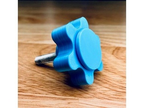 thumbscrew knob cap bolt carriage knob screw thumb thumbscrew thumbwheel 3d print model - Mito3D