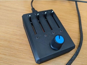 4 controle deslizante DJ nano arduino audio faça recinto batedeira 3d print model - Mito3D