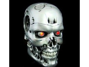 t-800 terminator skull high res stand 3d print model - Mito3D