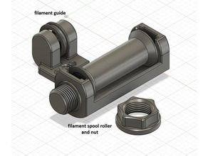 Ender 3 Profi Filament Walze leiten 20201205 ver 12 Halter Unterstützung Spule 3d print model - Mito3D