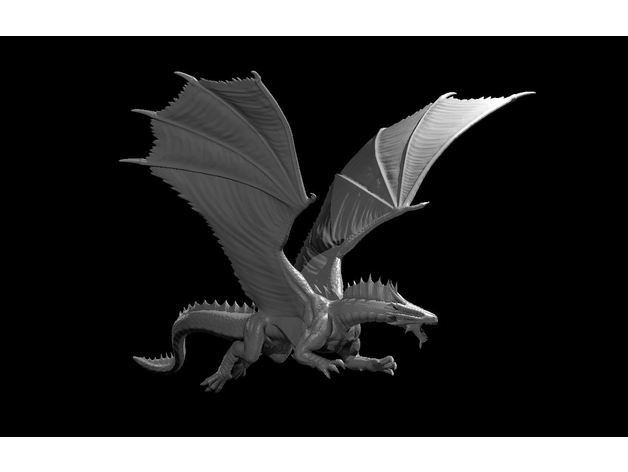 bronze dragon actualisé 3D print model - Mito3D