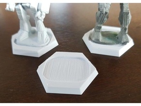 miniature hex base adapter metal minis 3d print model - Mito3D