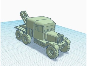 scammell pioneer r100 wrecker british military 3d print model - Mito3D