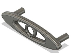 door handle oval 3d print model - Mito3D