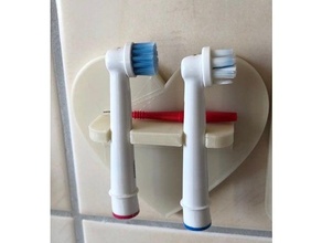 toothbrush holder braun oral-b brush heads halter zahnb rtenk pfe 3d print model - Mito3D
