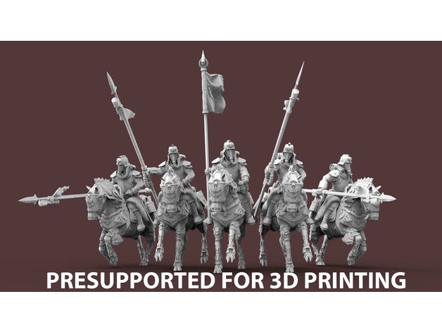 harcanabilir tuglan önceden desteklenen astra militarum süvari ölüm harika savaş atlılar şövalyeler korps biniciler Warhammer 40k 3D print model - Mito3D